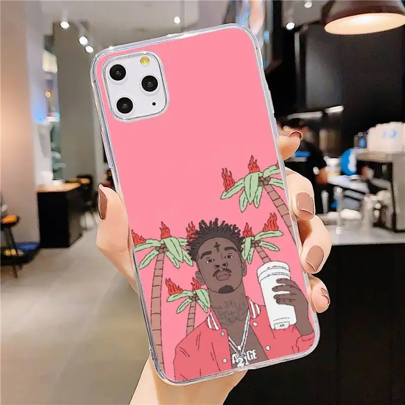 

kodak black American rapper Phone Case Transparent soft For iphone 5 5s 5c se 6 6s 7 8 11 12 plus mini x xs xr pro max