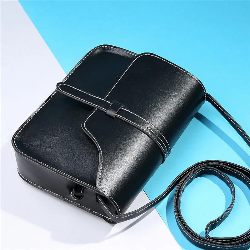 Однотонная женская сумка через плечо в стиле ретро 2020 модная кожаная простая