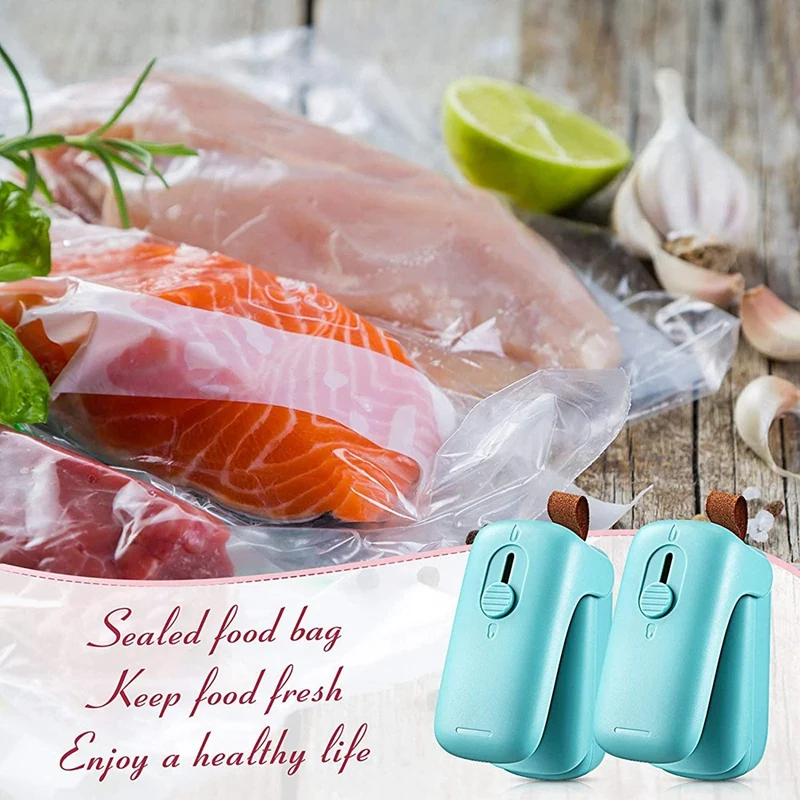 

Mini Bag Heat Sealer Machine Portable Heat Sealer and Cutter 2 in 1 Chip Sealer for Plastic Bags Storage Snack Cookies