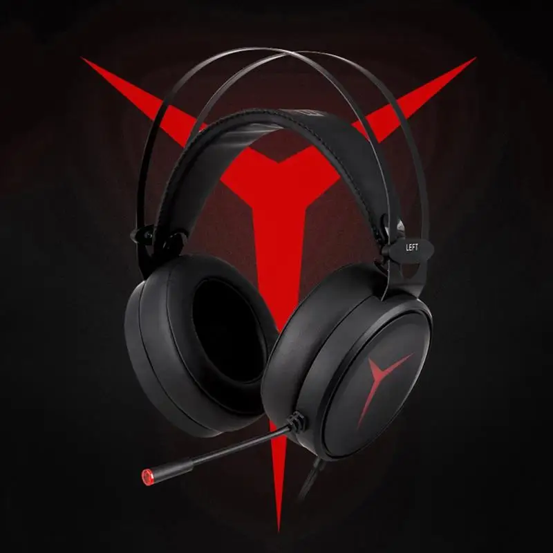 

Lenovo Wired Gaming Headset Surround Sound Professional Over Ear Gaming Headphone with Adjustable Microphone