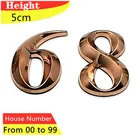 Наклейка с цифрами для дома, самоклеящийся номерной знак для двери, семейного знака, почтовый ящик с 2 цифрами, 5 см, современный цифры на почтовый ящик дома номера американсике подкова на дверь дома для номера домовой