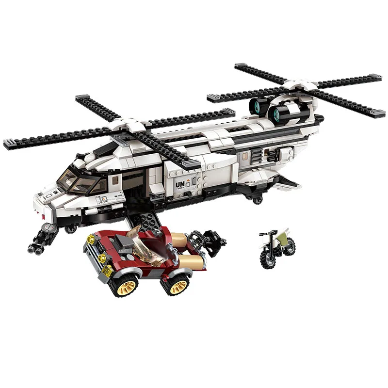 Enlighten Building Block conduction Force Thunder Mission Gunship Aircraft 5 фигурок 650 шт Развивающие Кирпичи