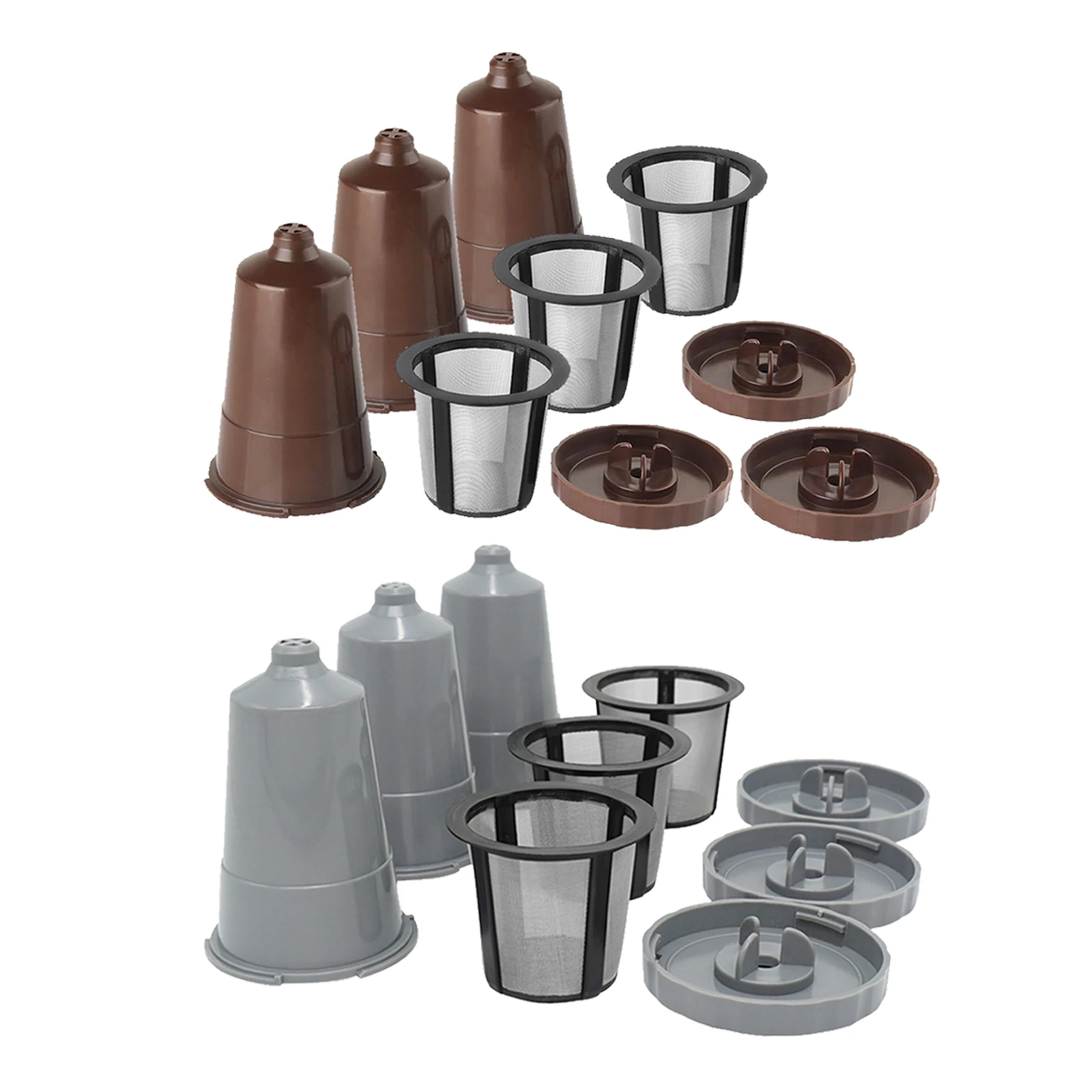 

3x Reusable K Cups Easy To Use Refillable Single Cup Coffee Filters for Kitchen Bar Cafe Coffee Maker Accessory