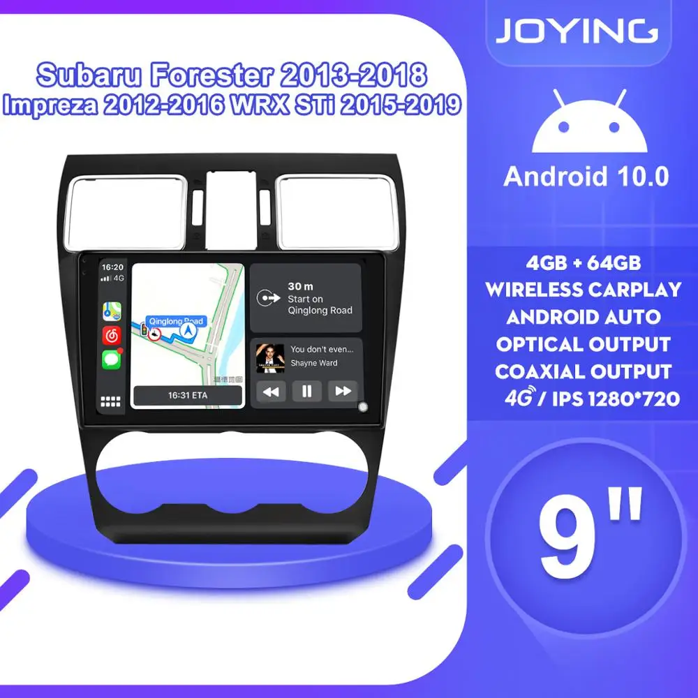 

9"Autoradio 1Din Android 10 Car Radio Stereo Multimedia Player For Subaru Forester 2013 2018 Impreza 2012 2016 WRX STI 2015 2019