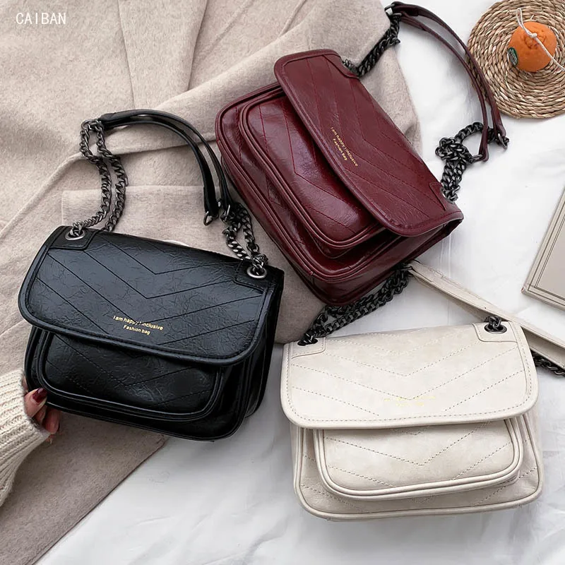 Роскошные сумки, женские сумки, дизайнерская винтажная сумка на плечо, новые сумки-мессенджеры на цепочке, мягкая сумка через плечо с клапан...