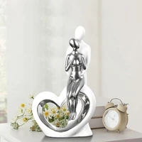 modern ceramic abstract couple sculpture romantic figure statue lover figurine wedding room decorations girlfriends wedding gift