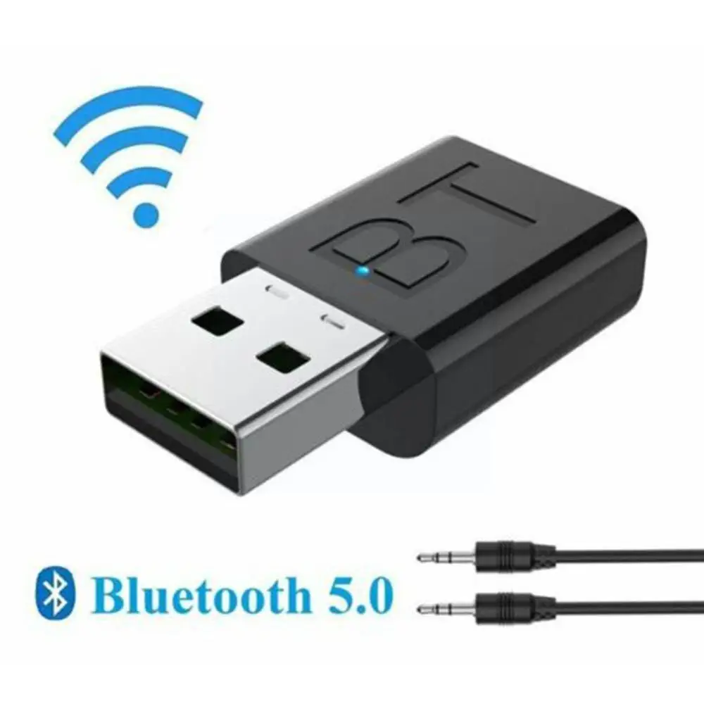 

New USB Wireless Bluetooth 5.0 Receiver Adapter Music Speakers 3.5mm AUX Car Stereo Audio Adapter For TV Headphone L1C6