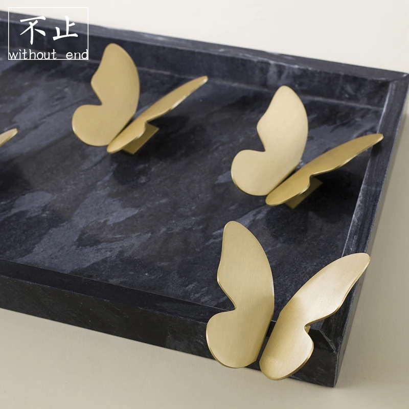 Скандинавская Роскошная латунная ручка для одежды дверцы шкафа ящиков мебели