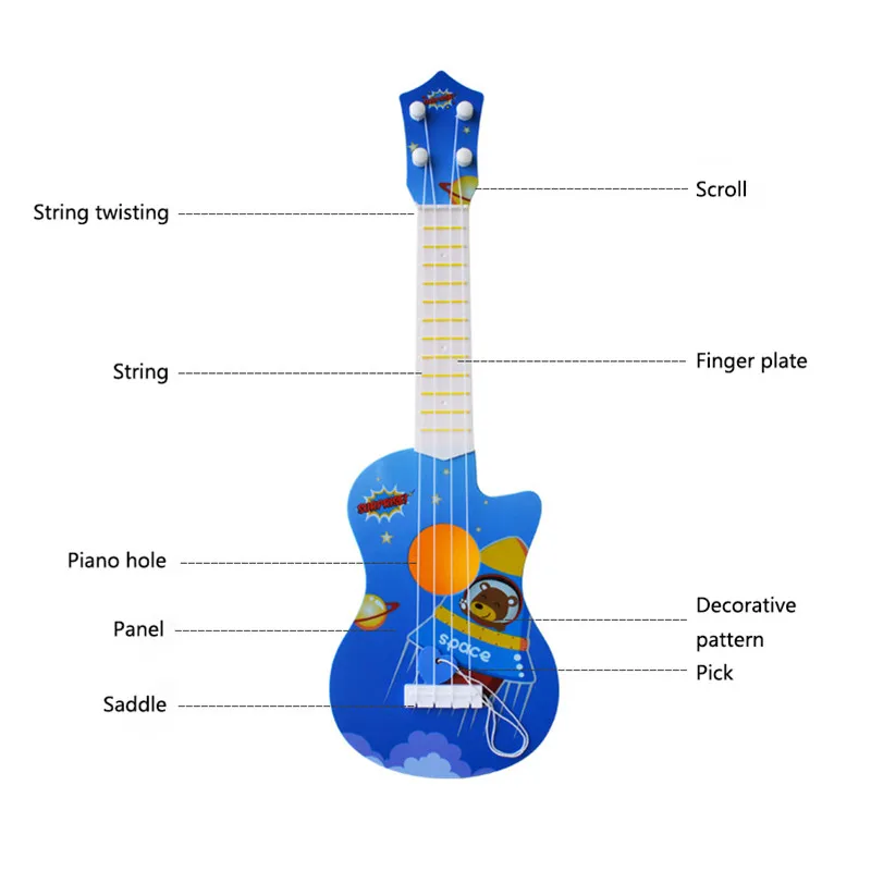 Забавное укулеле музыкальный инструмент Детская гитара игрушки Монтессори для