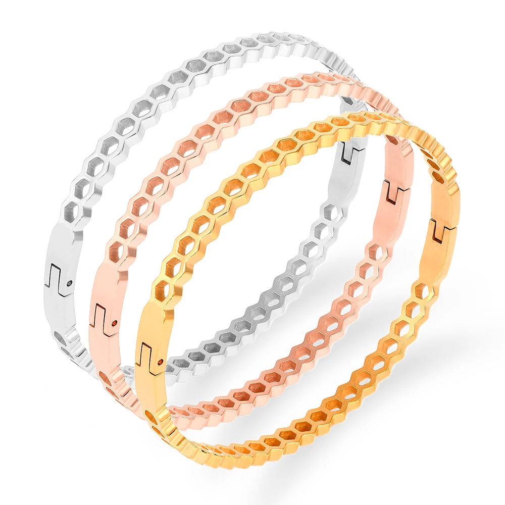 

Beautiful Design Hot Sale Stainless Steel Women Popular Bangles 4mm 6mm Top Quality Fashion Bracelets For Woman Fashion Jewelry