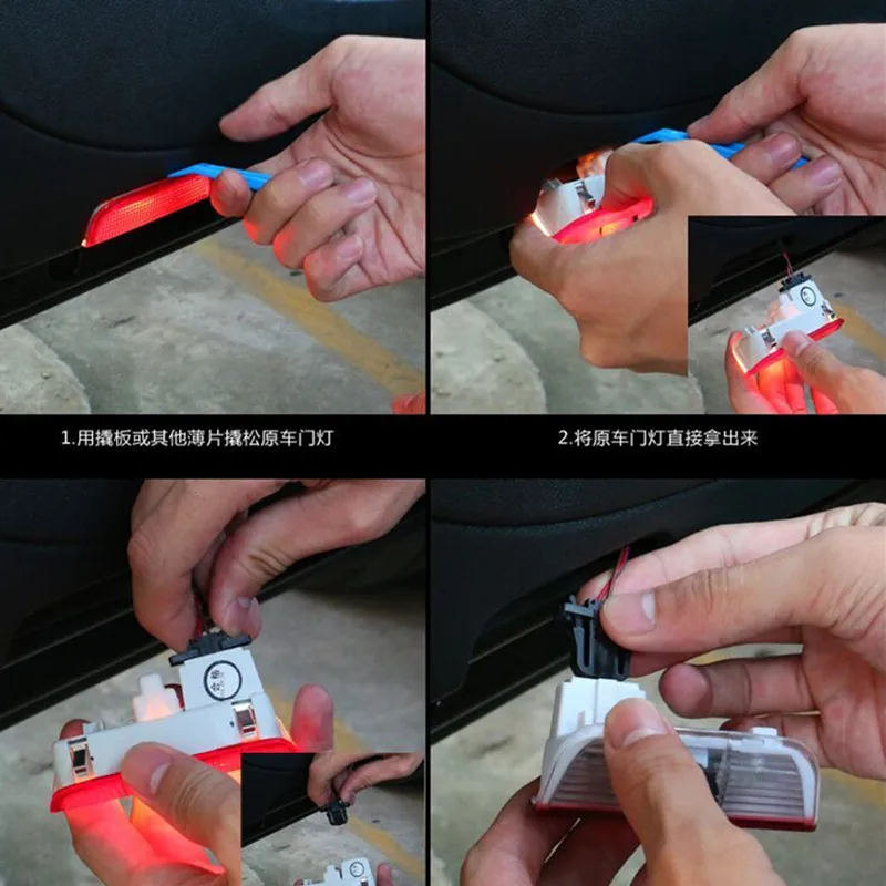 Светодиодный проектор для двери автомобиля Лазерная лампа с логотипом Skoda Superb 04 18