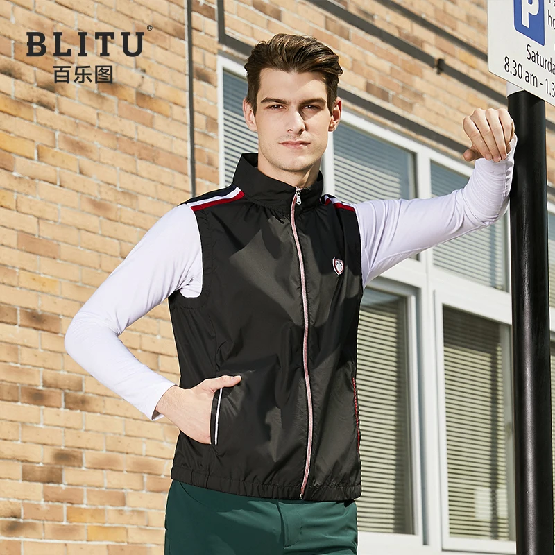 Мужская одежда для гольфа осенне-зимний спортивный жилет ветрозащитный Теплый