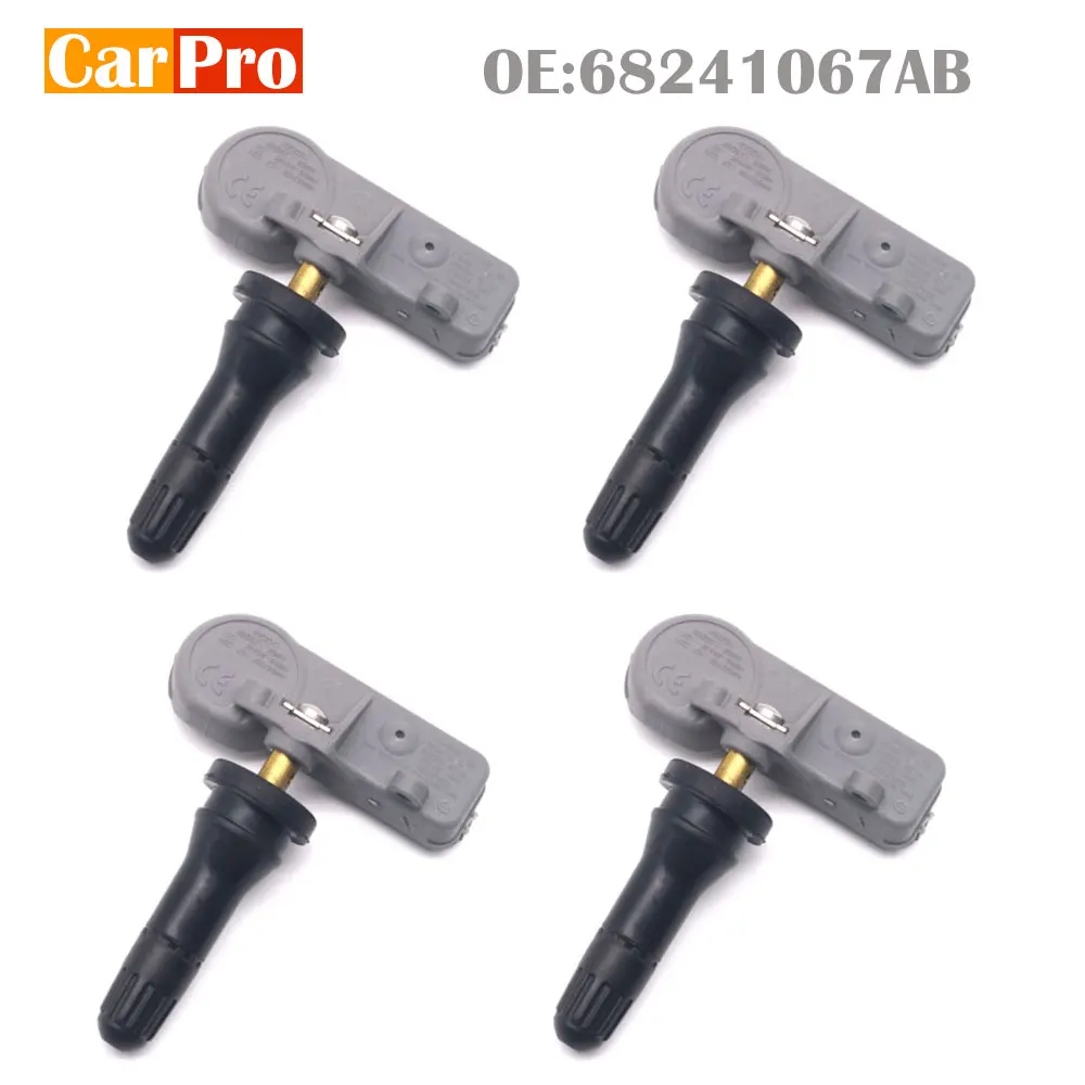 4 Pieces Tire Pressure Sensor TPMS 68241067AB 68241067AA 56029398AB for JEEP GRAND CHEROKEE for Dodge Charger Journey for Ram