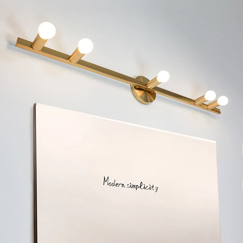 Настенная лампа с золотым зеркалом оригинальный потолочный светильник для