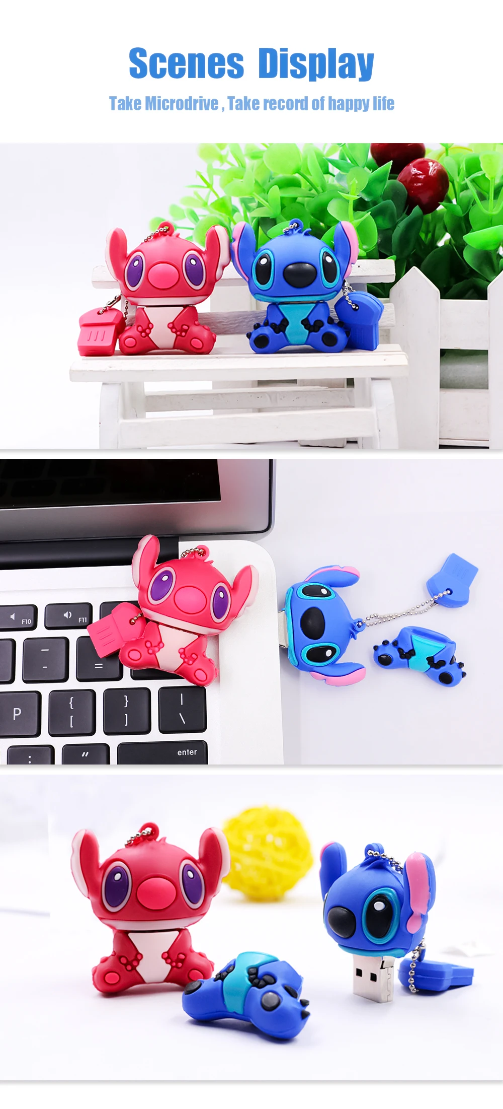 Настоящий мультяшный USB флеш-накопитель Lilo& Stitch, 4 ГБ, 8 ГБ, 16 ГБ, 32 ГБ, 64 ГБ, 128 ГБ, флеш-накопитель, usb флеш-накопитель, милая флеш-карта памяти, u-диск