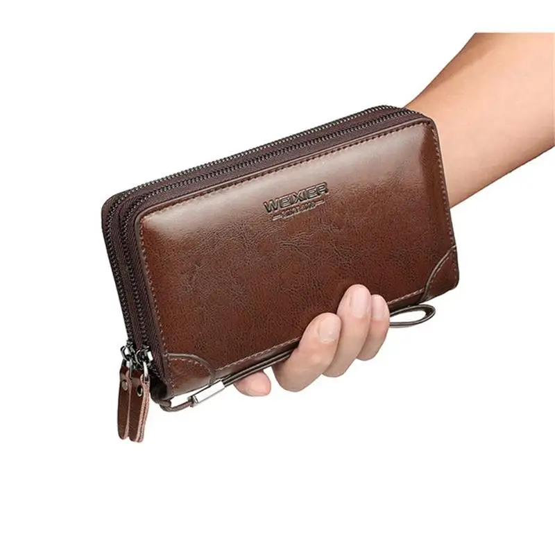 

Men's Handbag Small Bag Retro Clutches Zipper Moneybag Multifunctional Purse Billfold Youth Trend Gentleman Accessory Brief