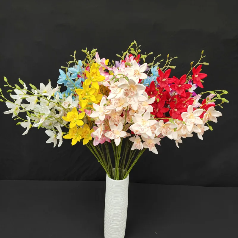 

1pc Cattleya artificial flower bouquet long branch fake flowers diy wedding party decoration florals