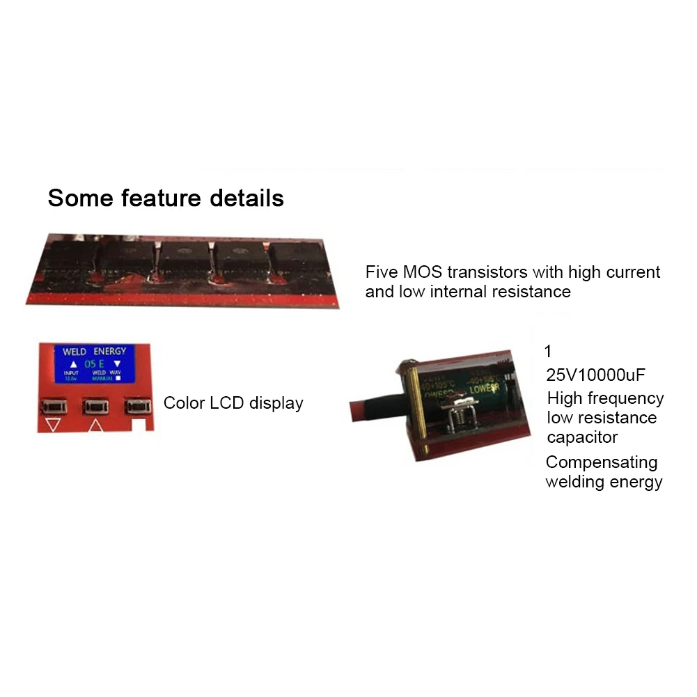 

Household Handheld Safe Equipment Power Tools 18650 Battery Portable Transistor DIY Mini Spot Auto Off PCB LCD Display