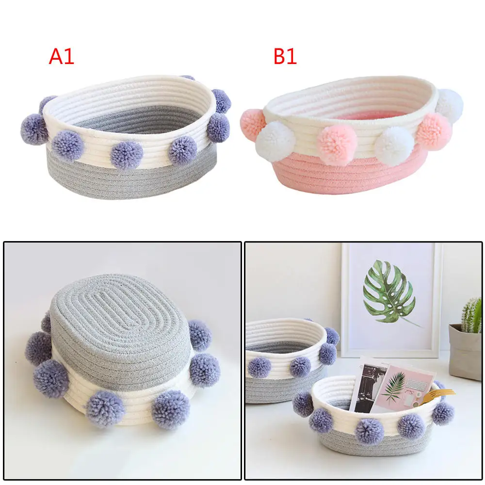 

Cotton Rope Storage Basket Home Exquisite Woven Storages Baskets cotton thread Basket 2020 new style
