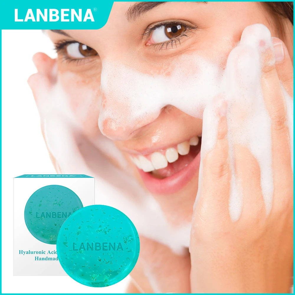 LANBENA 24kgold мыло ручной работы TeaTree + водоросли для лица с гиалуроновой кислотой
