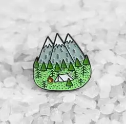 Горы деревянные джунгли брошь пик природа лес Кемпинг Приключения любительский