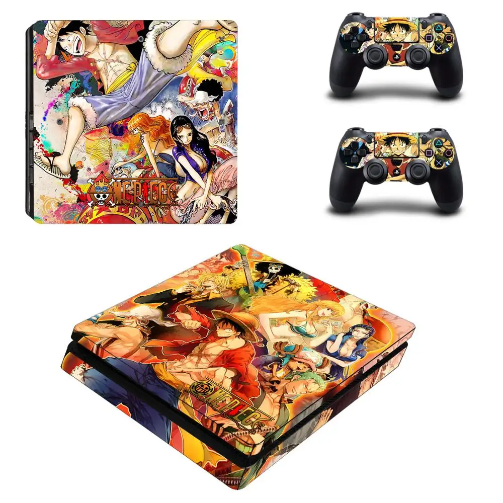 One piece PS4 Slim sticker s PS 4 Play station виниловые наклейки для playstation консоли и