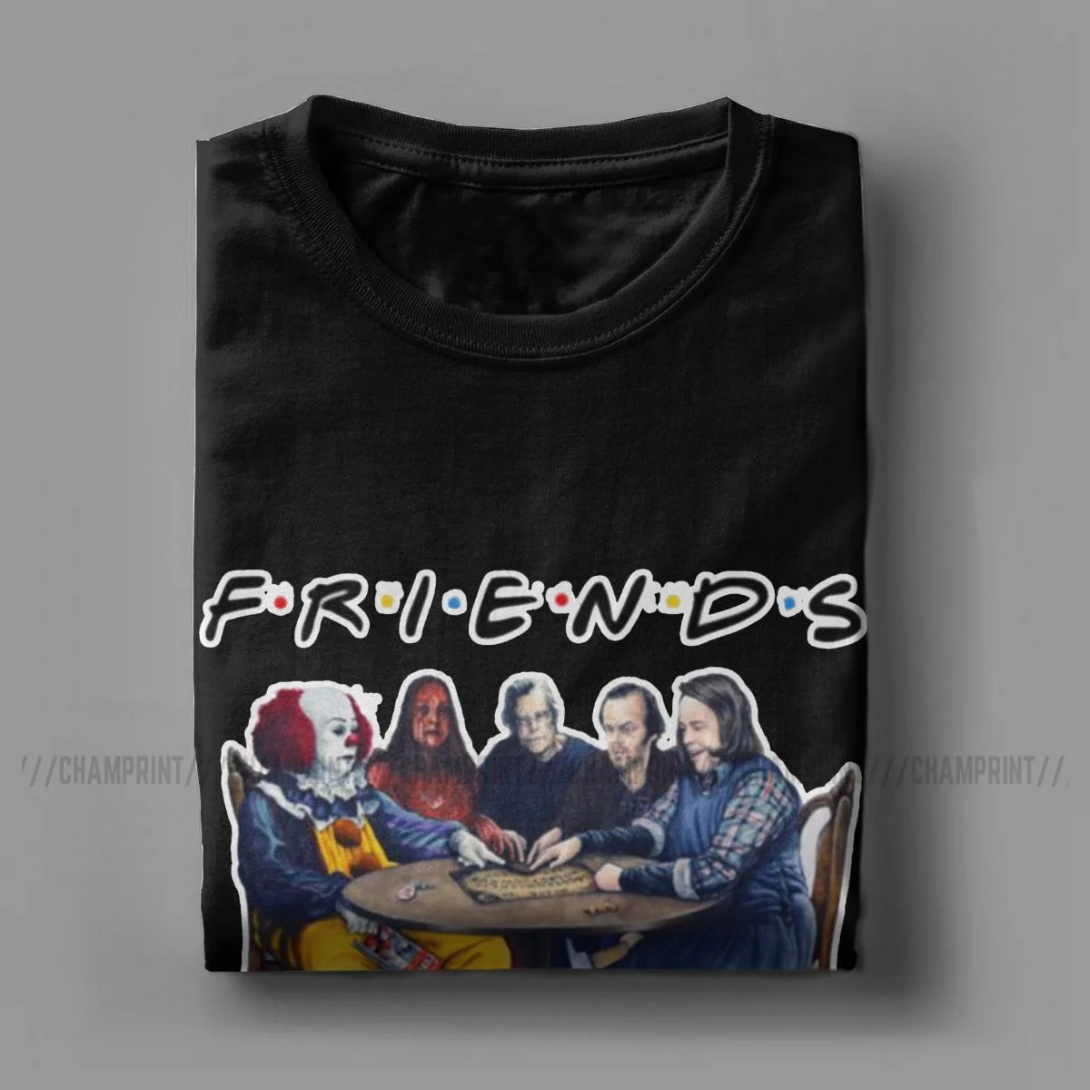 Мужские футболки с принтом Стивена Кинга ужасов друзей пеннивайз одежда из