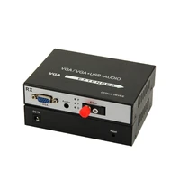 one pair 1 channel 1080p vga extender over fiber optic transmitter receiver vga video audio converter fc connector