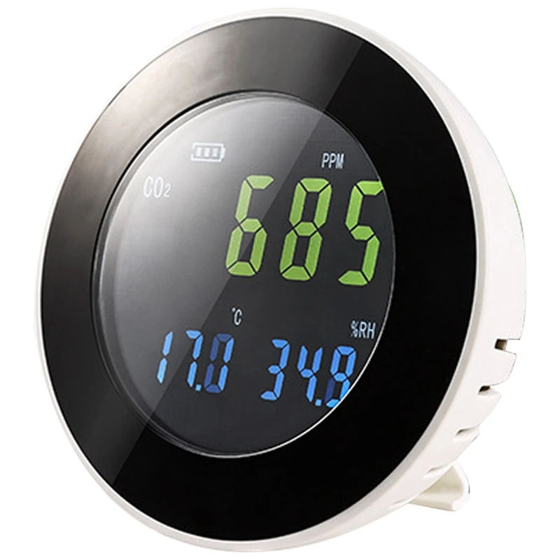 

HT-501 CO2 Monitor TFT Color Sn Household Smart Portable Carbon Dioxide, Temperature and Humidity Detector