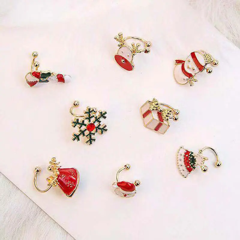 2019 новые рождественские серьги Санта Клауса снеговик модный декоративный