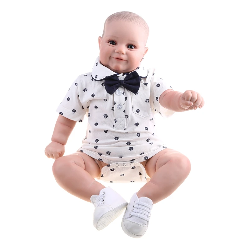 

24inch/60cm Nurturing Doll Birthday Party Decoration Soft Body Doll Interactive Caucasian Soft Realistic Dolls