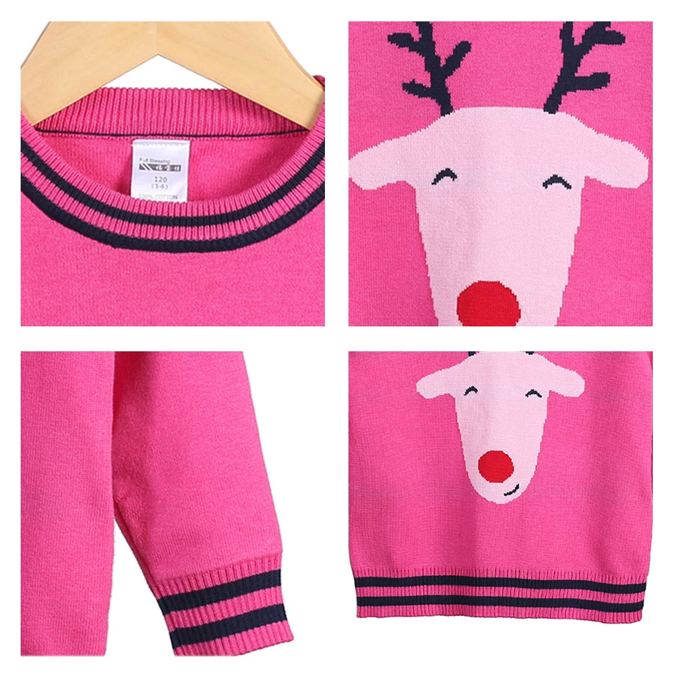 

Christmas Baby Boys Girls Sweaters Scarf Winter Baby Girls Boys Clothes Christmas Cartoon Deer Ugly Christmas Sweater Kids