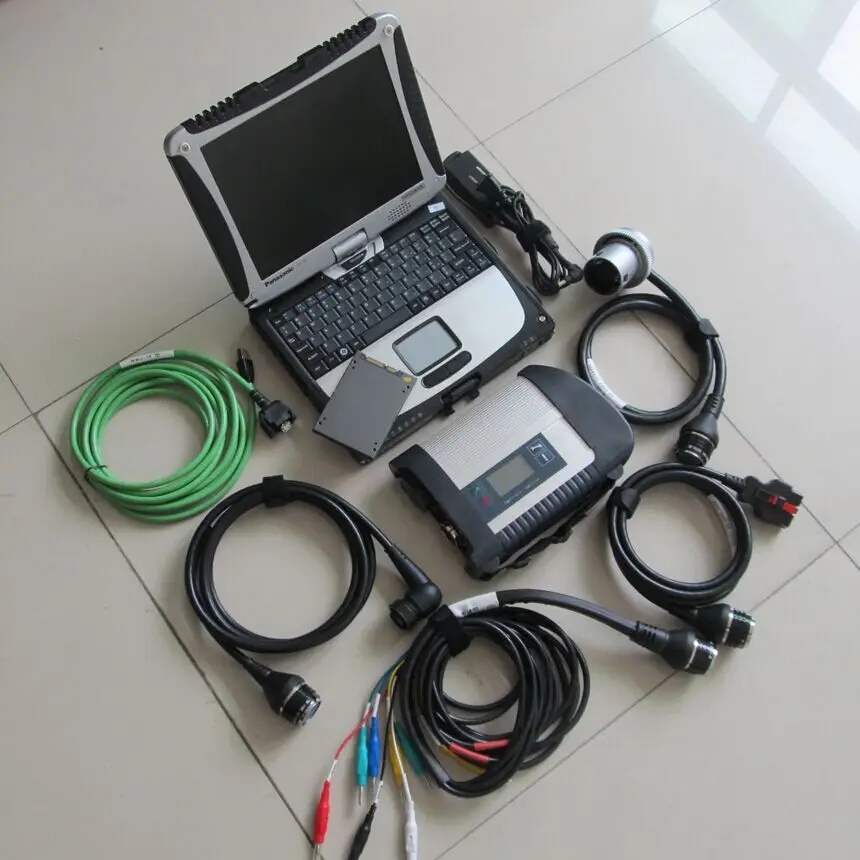 

auto car diagnostic tool for mersedes mb star c4 mb sd connect compact with ssd 2021-03v in cf19 used laptop 4G toughbook cf-19