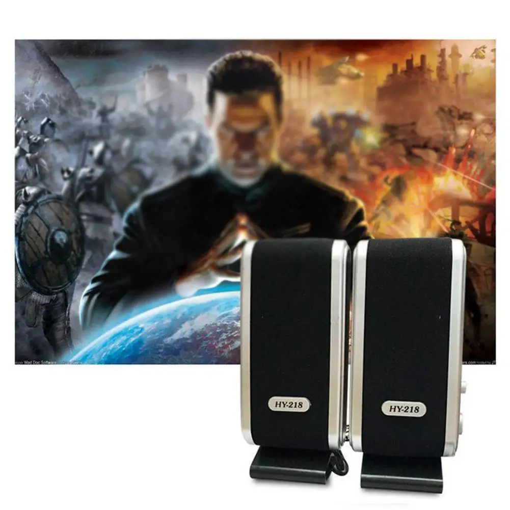 

1 Pair Of Computer Speakers Mini Speakers For Laptops Usb Speakers Small Wired Power 6w Speakers Power Usb2.0 Stereo M6X7