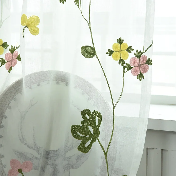 

Nordic Curtains for Living Dining Room Bedroom Embroidered Curtain Fabric Bedroom Living Room Blackout Curtains