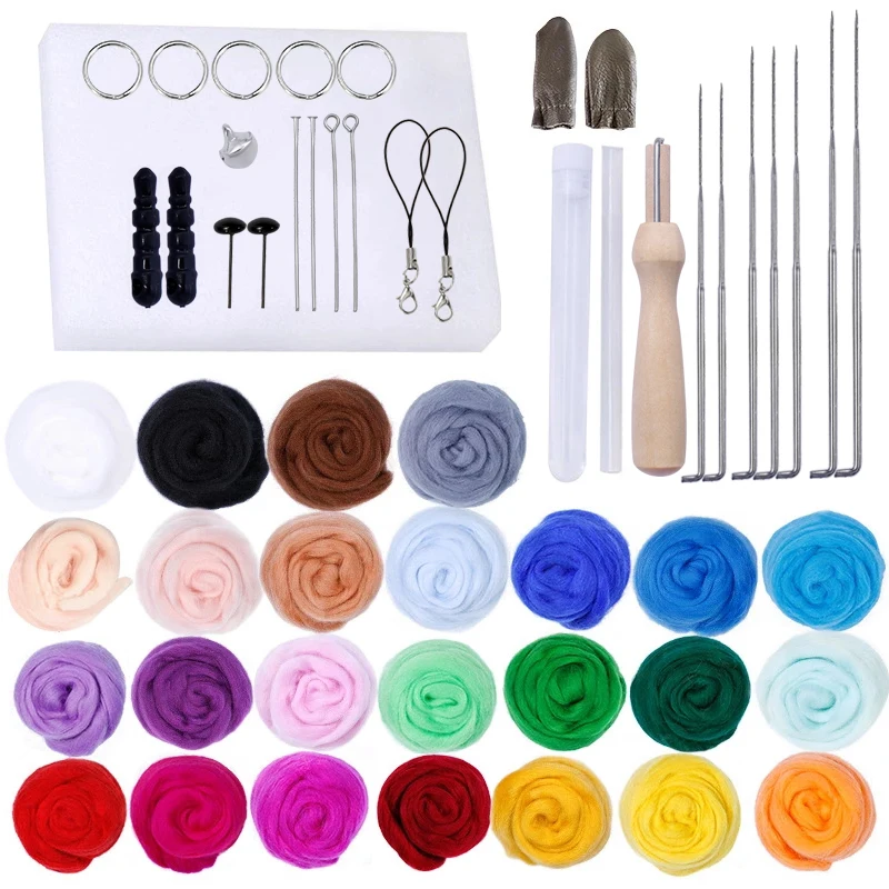 Nonvor шерсть иглопробивной войлочный набор &quotсделай сам&quot войлок инструменты для