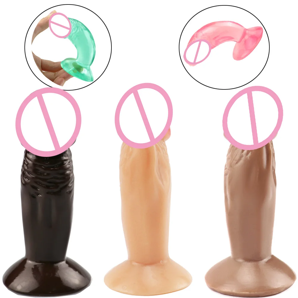 Мягкий маленький фаллоимитатор с реалистичным кристаллом искусственный