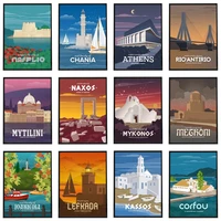 5d full square round drill diamond painting embroidery city landscape travel poster diy cross stitch kits cartoon home decor