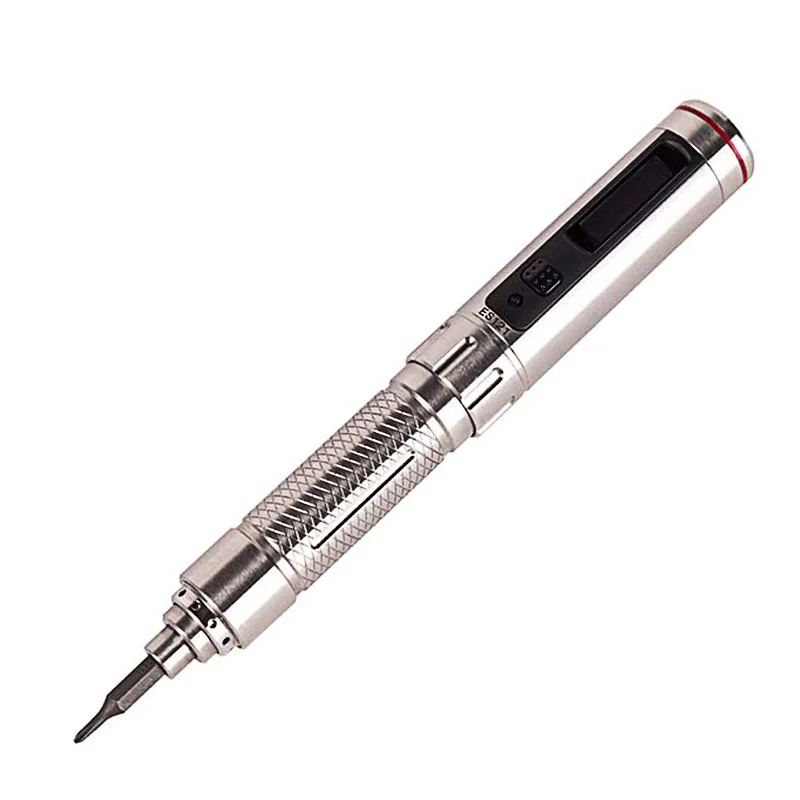 ES121 Electric Screwdriver Cordless Rechargeable Lithium Battery 304 Stainless Steel Power Screw Driver for Phone Repair Tool