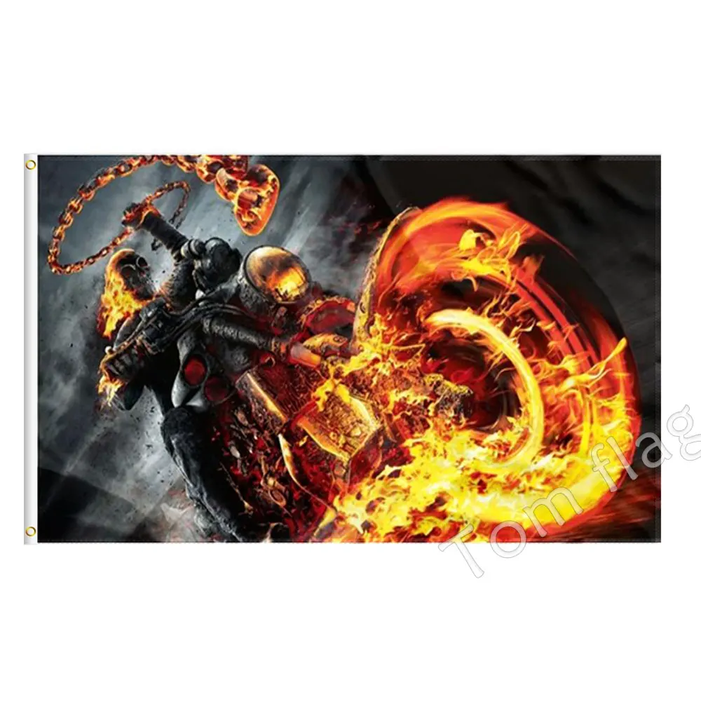 Металлические отверстия для мотоцикла с черепом и флагом | Дом сад