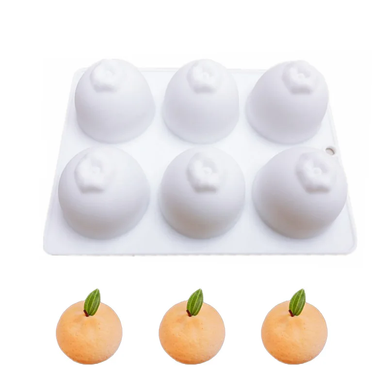 Yiwumart силиконовые формы для выпечки помадки 3D оранжевый трюфель формочка