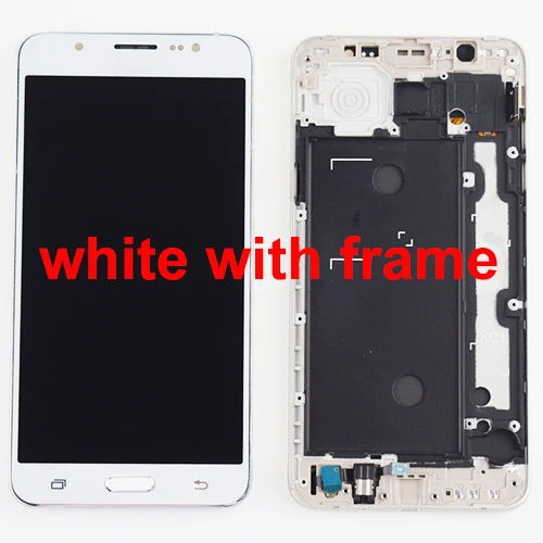 White with frame Для samsung Galaxy J7 lcd J710 SM J710F J710FN J710M J710H J710A DS lcd дисплей+ кодирующий преобразователь сенсорного экрана в сборе рамка - Цвет: White with frame