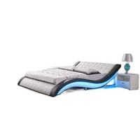 genuine leather multifunctional bed frame modern nordic camas ultimate bed with led light bluetooth speaker safe cama de casal