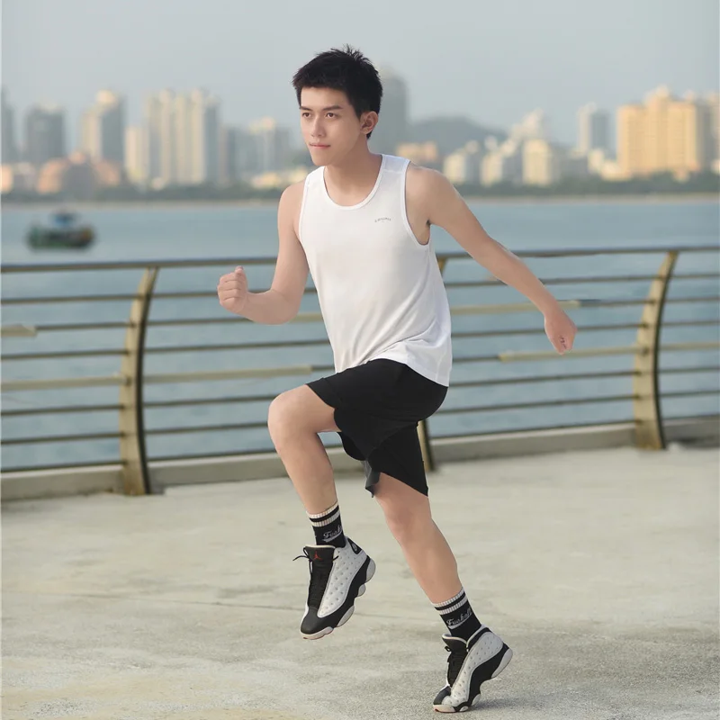 Zenph Running Vest Quick Dry Sleeveless Slim Breathable Fitness Tank Tops Balck and White S-XXL Sport GYM Singlet | Спорт и