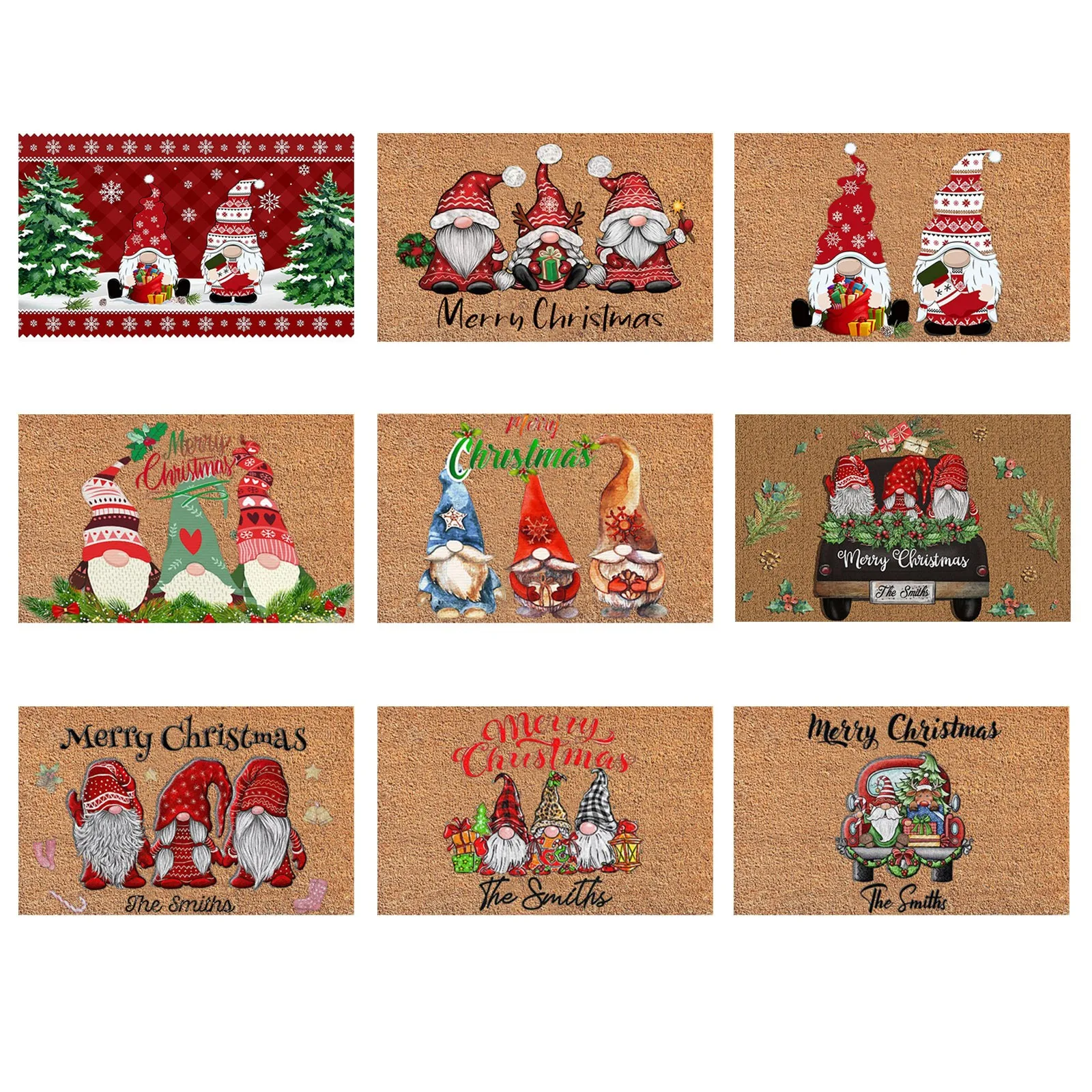 Рождественский Придверный коврик кухонный для спальни Домашний напольный декор