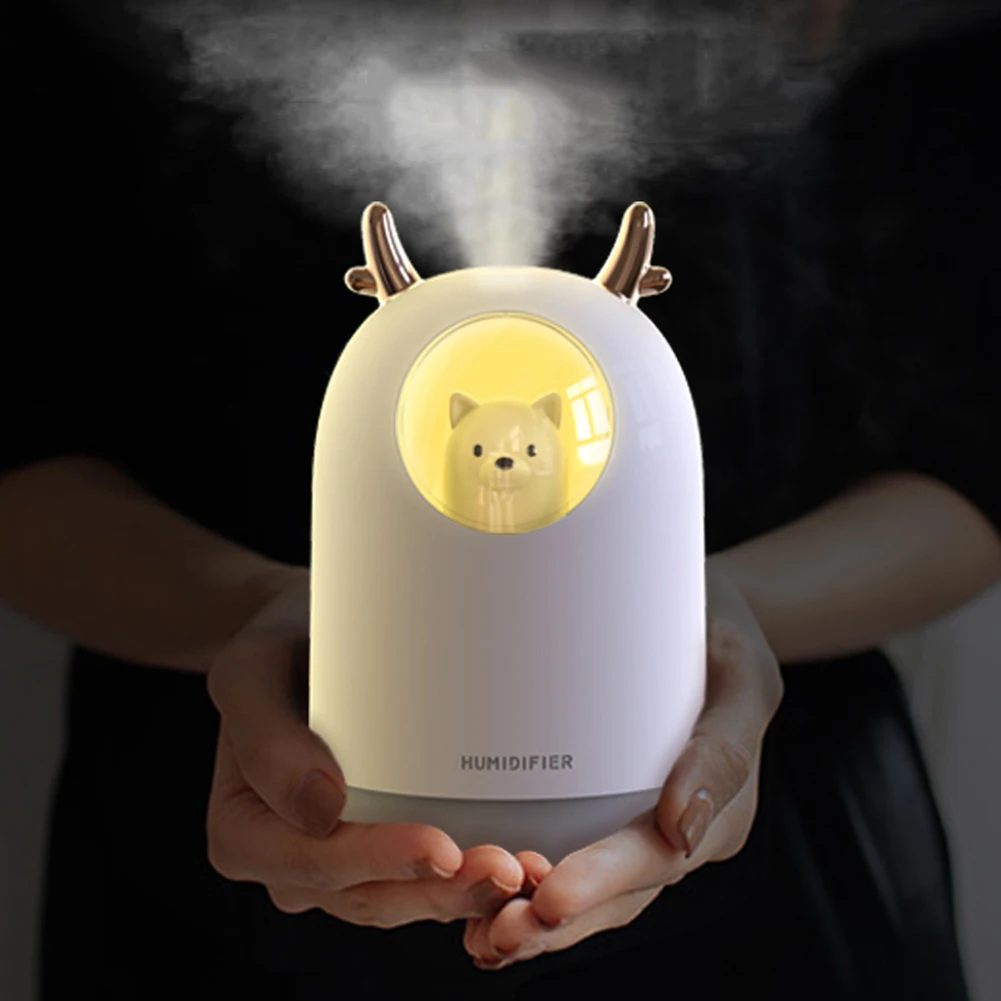 

Air Humidifier Cute Bear Planet Cat Ultra-Silent USB Aroma Essential room Car LED Night Lamp Air Purifier Mist Maker Air Fresher