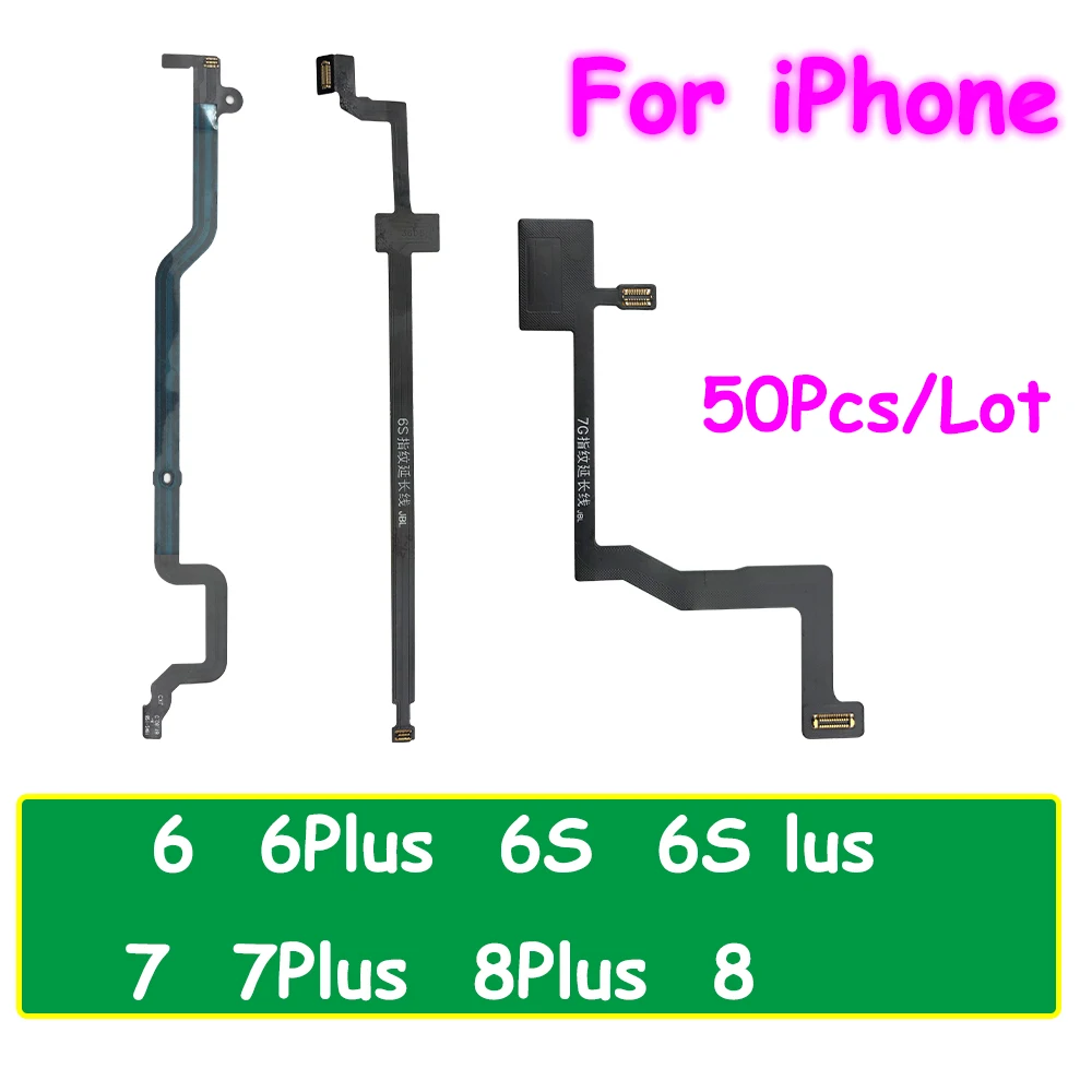 

50Pcs/Lot，New Home Touch ID Return Fingerprint Button Motherboard Connection Connector Flex Cable For Iphone 6 6S 7 8 Plus
