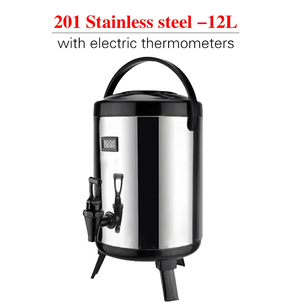 12 л кухонный термос из нержавеющей стали ведро для кафе чайный горшок