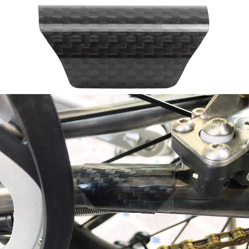 Bike Rear Frame Carbon Fiber Protector Sticker Back fork Protective Patch for Brompton | Спорт и развлечения