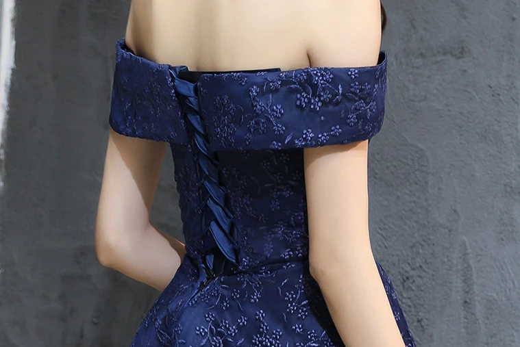 

Slash Neck Short Party Dress Long Gown Womens Embroidery Off Shoulder Evening Cheongsam Elegant Prom Qipao Retro Vestido XS-XXL